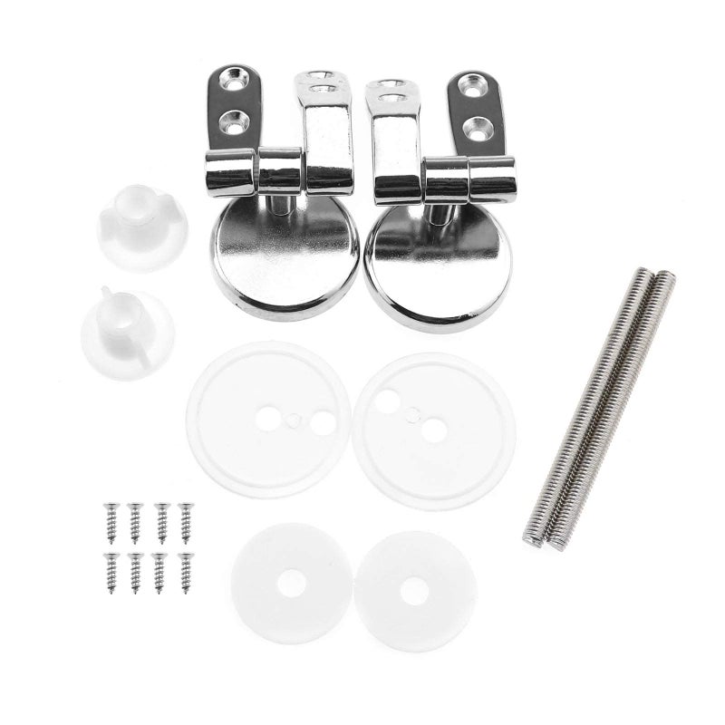 SING F LTD Zinc Alloy Finished Replacement Universal WC Hinge for MDF Wooden Toilet Seat Resin Toilet Cover - Image 1